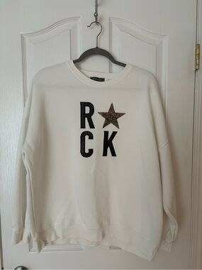 Mint Velvet Off White ROCK Sweatshirt